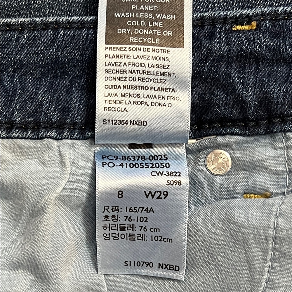 Signature by Levi's Strauss Women's Bermuda Shorts Size 8 W29 Blue Denim - Picture 7 of 13